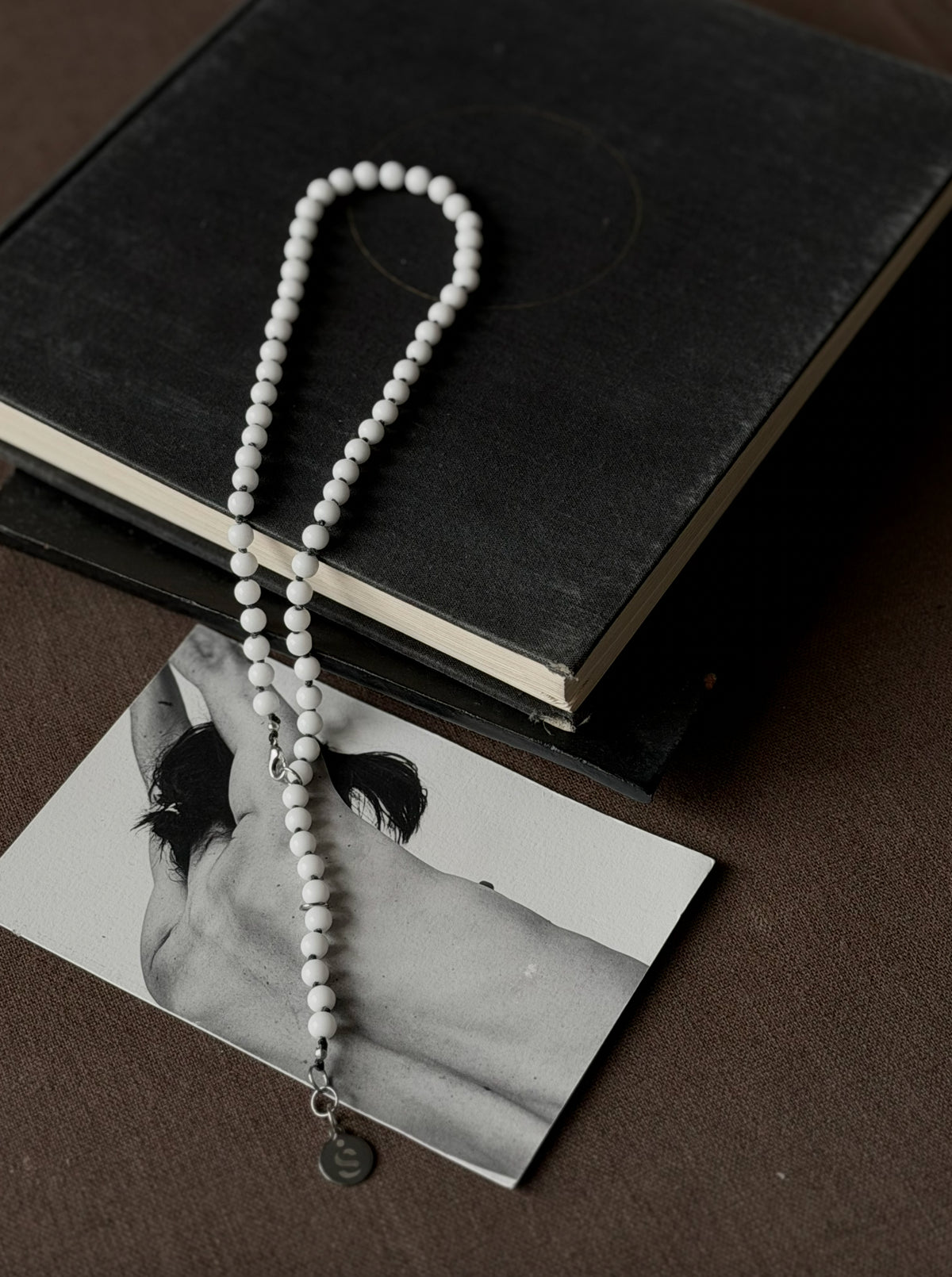 WHITE JADE MALA NECKLACE — view 3