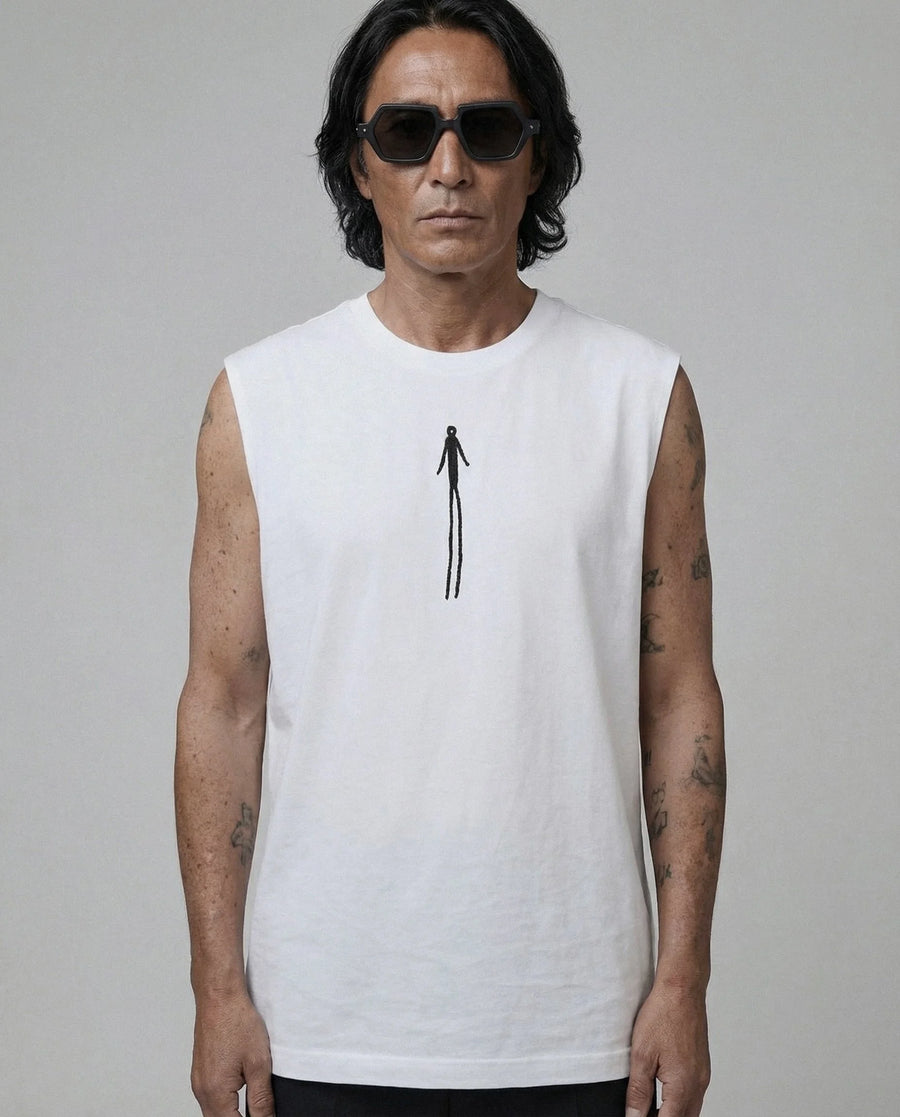 SLEEVELESS WHITE ÄÜṚЇ MEN