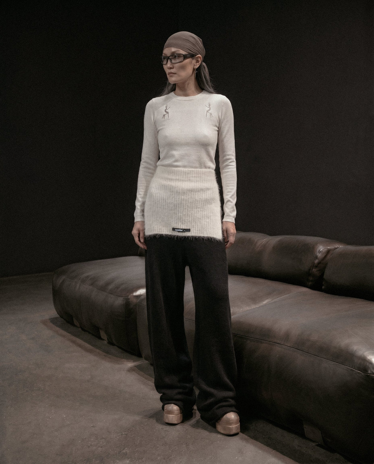 ANGORA APRON  WHITE (mini)